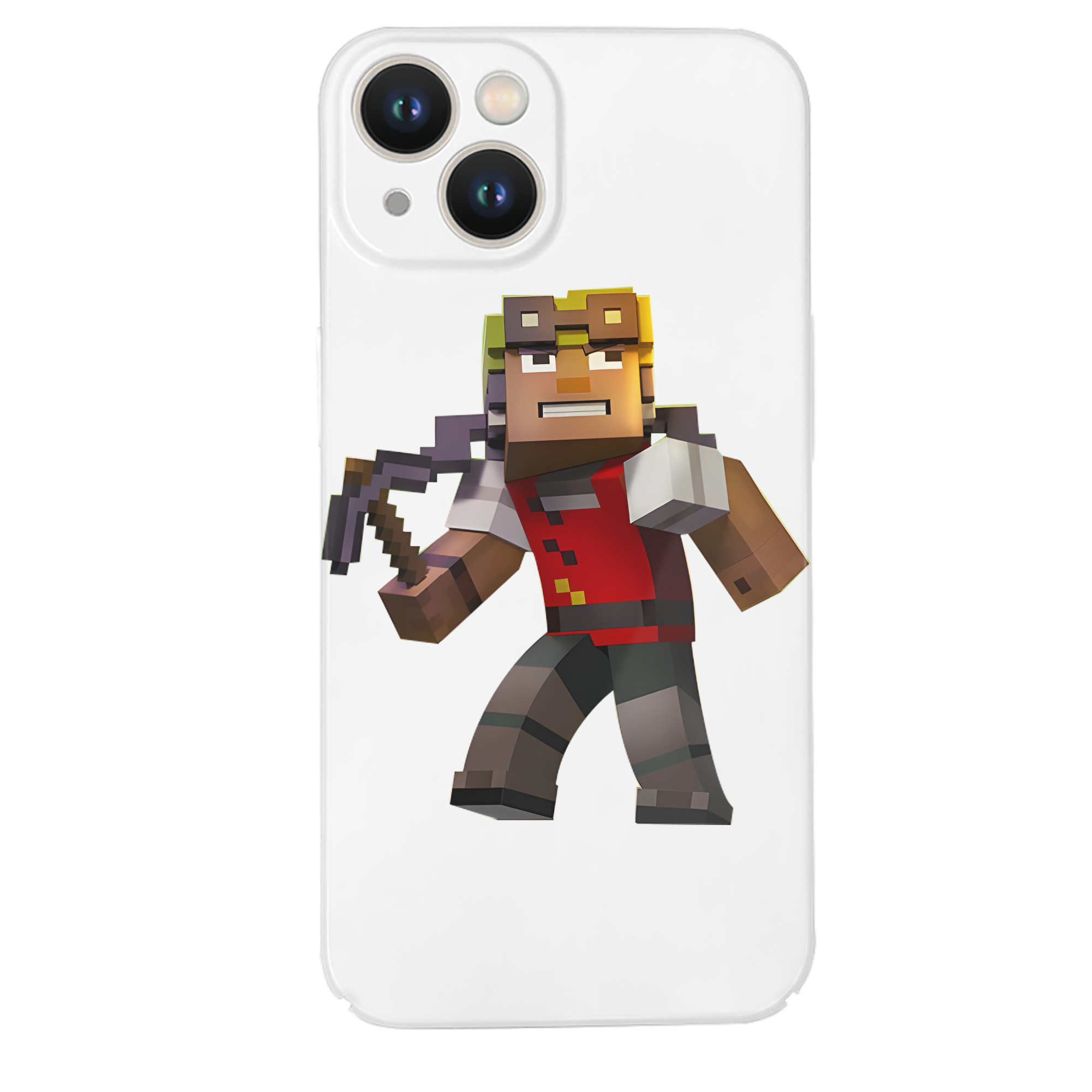 （画像用） マインクラフト ブロックの世界 Minecraft MC Block world 【iPhone 14シリーズ対応】ハードケース